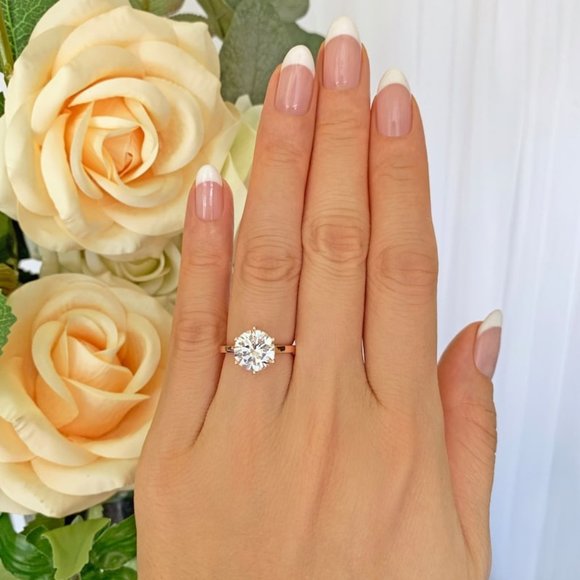 Certified 3ct. t.w. Diamond Solitaire Engagement Ring - Picture 7 of 16